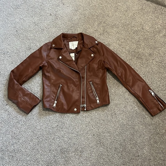 NWT Anthropologie The Saige Faux Leather Moto Jacket - Picture 5 of 7